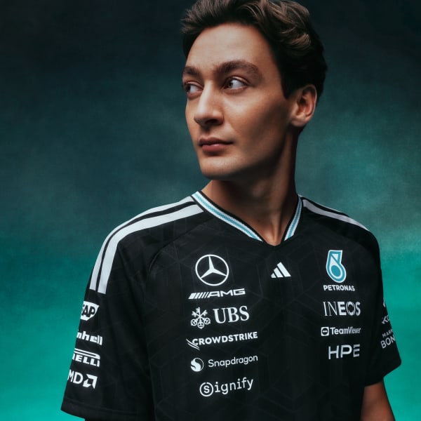 Đen ÁO ĐẤU TAY ĐUA CHÍNH HÃNG MERCEDES - AMG PETRONAS FORMULA 1 TEAM