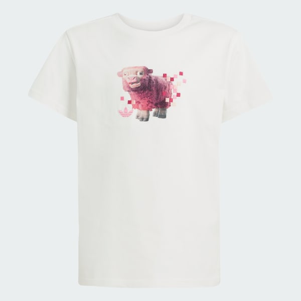 White adidas Originals x Minecraft Graphic Tee