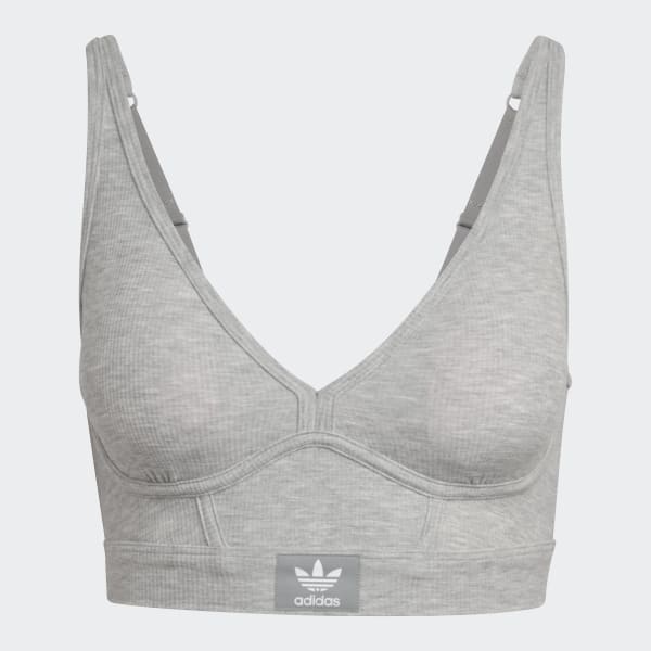 Adicolor Flex Ribbed Cotton Two Ply Plunge Brami