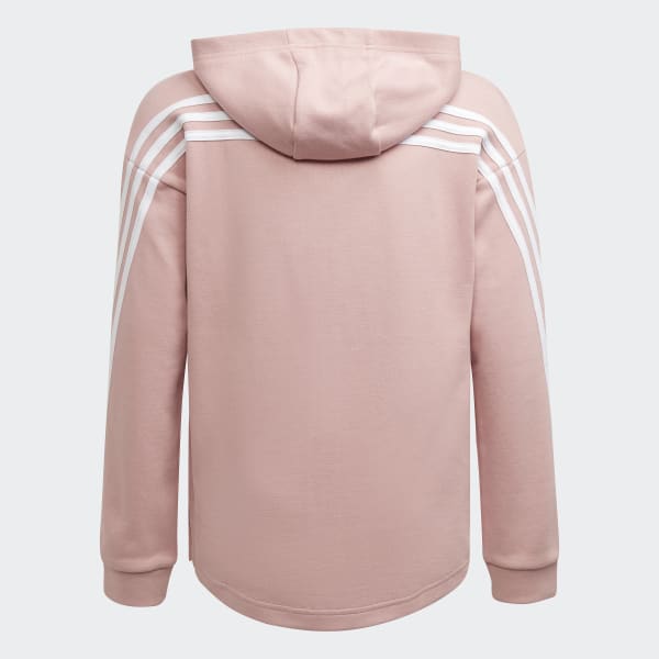 Pink 3-Stripes Full-Zip Hoodie