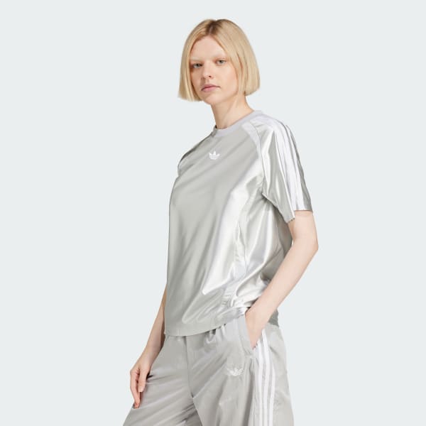 สีเทา เสื้อยืดทรงหลวม Adicolor Teamgeist