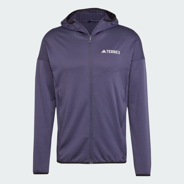 Μπλε Μπουφάν Terrex Xperior CLIMAWARM Light Fleece με κουκούλα