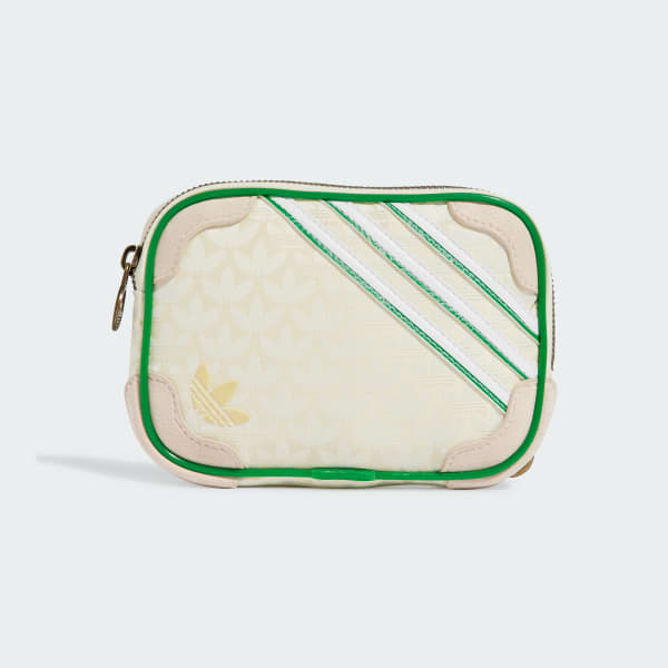 Blanco Mini Bolsa Airliner de Gamuza Trifolio Monogram Jacquard