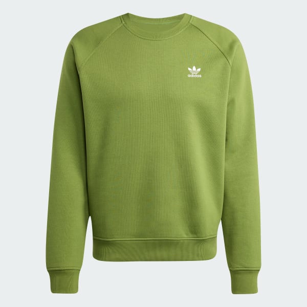 adidas Trefoil Essentials Crew Sweatshirt - Green | Free Shipping
