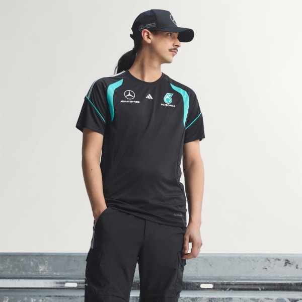 Negro CAMISETA DE MECÁNICO DE LA ESCUDERÍA DE FÓRMULA 1 MERCEDES - AMG PETRONAS