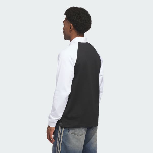 ブラック スケートボーディングｘタイショーン ラグビーシャツ