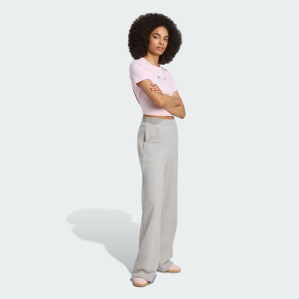 Pink adidas Originals Campus 2000 Back Cut Out Rib Tee