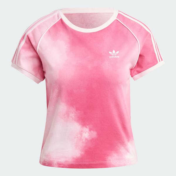 Roze Color Fade 3-Stripes T-shirt