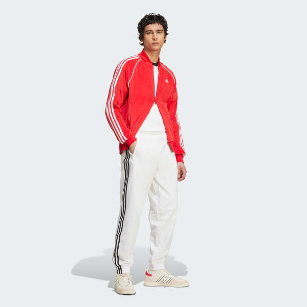 Red SST Adicolor Velour Track Top