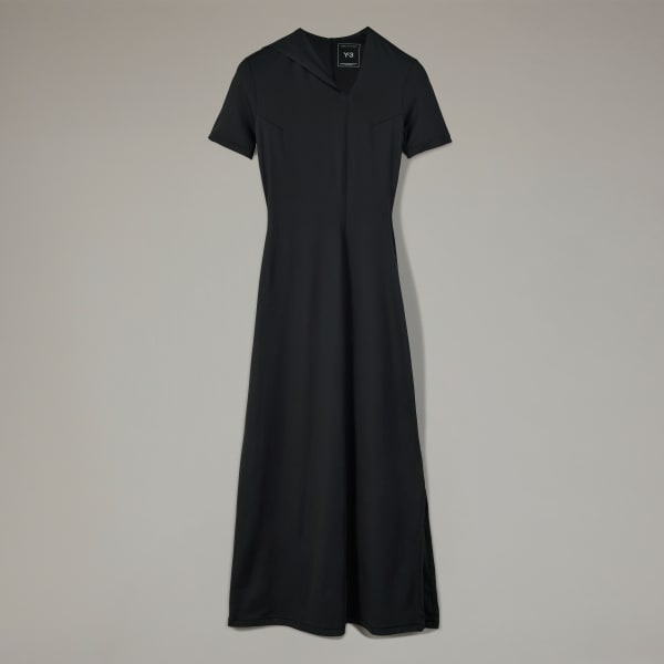 adidas Y-3 Fitted Neck Closure Dress - Black | Free Shipping