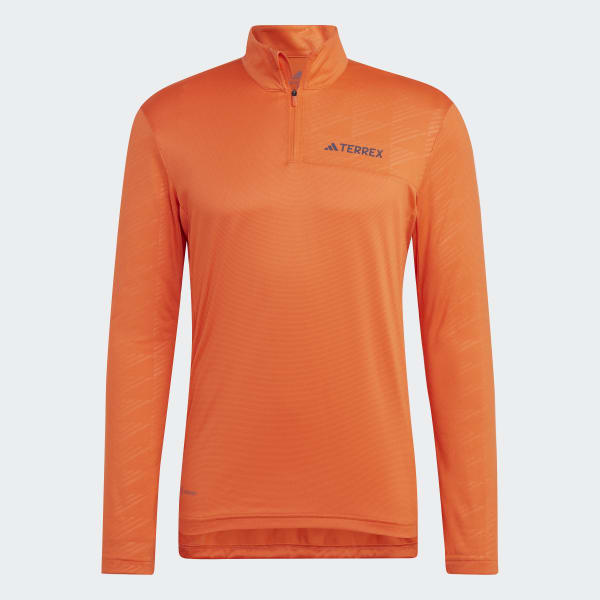 adidas TERREX Multi Half-Zip Long Sleeve Tee - Orange | Men\'s Trail Running  | adidas US