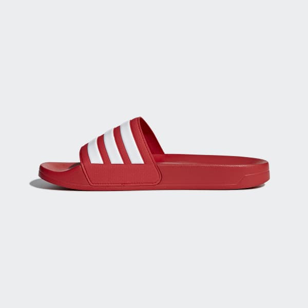 adidas Adilette Cloudfoam Slides - Red | adidas US