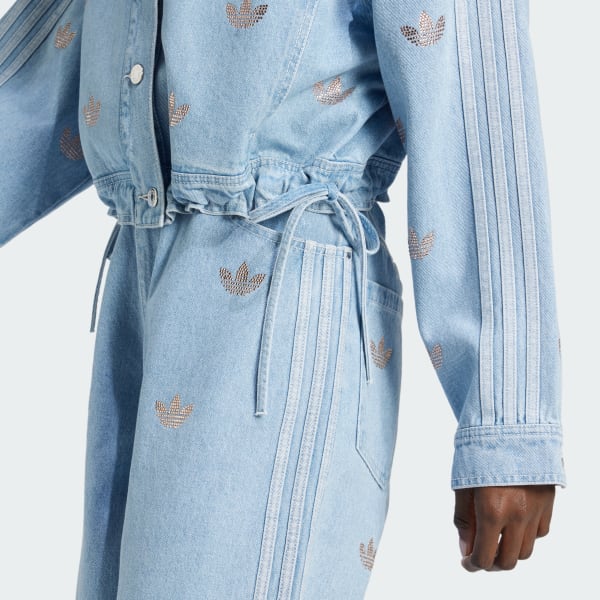 adidas Denim Rhinestone Jacket Blue adidas Thailand
