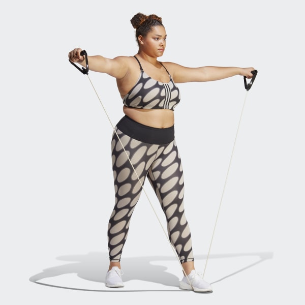 Noir Brassière adidas x Marimekko Aeroimpact Training Maintien léger (Grandes tailles)
