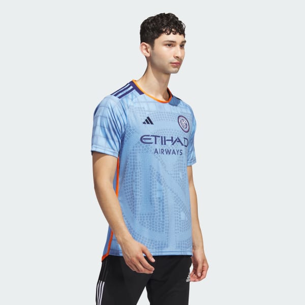 Men's adidas Light Blue New York City FC 2021 Bronx Blue Kit Authentic  Jersey