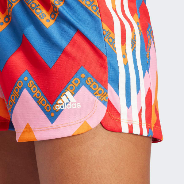Shorts Malha FARM Rio Pacer 3-Stripes Adidas - Colorido