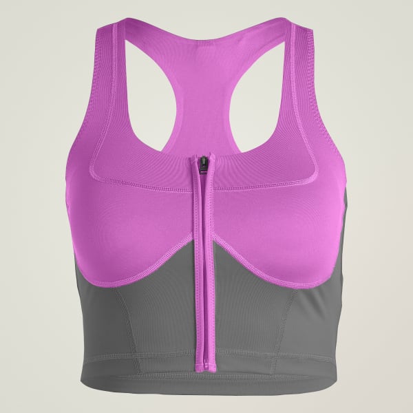 Morado Top adidas by Stella McCartney Two-Tone Zipped