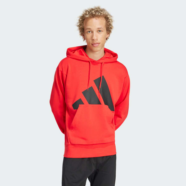 Rosso Felpa con cappuccio Essentials Big Logo French Terry