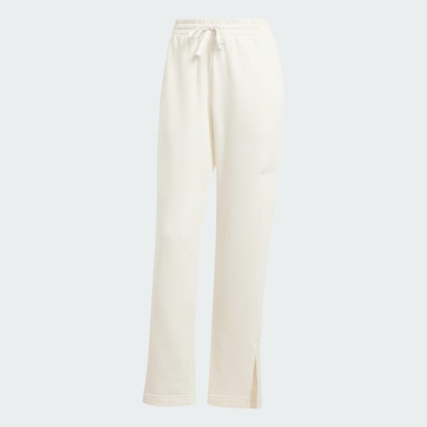 White ALL SZN French Terry 3-Stripes Straight Leg Pants