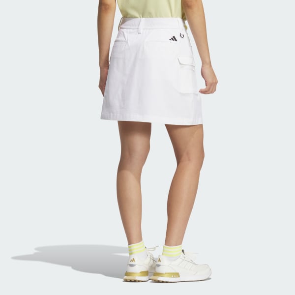 สีขาว กระโปรงยืดขยายได้สี่ทิศทาง