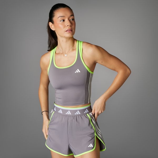 adidas Hyperglam Color Pop Tank Top - Grey | Free Shipping