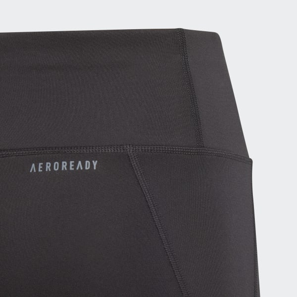 Negro Licras 7/8 AEROREADY High-Rise Optime Pocket 3 rayas