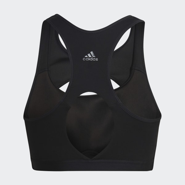 Μαύρο CoreFlow Studio Medium-Support Yoga Wind Bra TG475