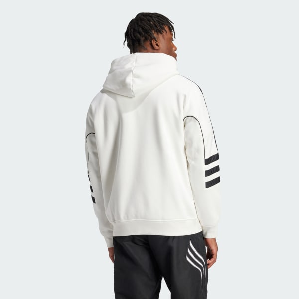 Adidas white pullover hoodie discount