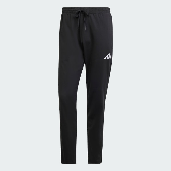 Black Essentials Small Logo Single Jersey Pants