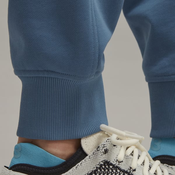 adidas Y-3 Organic Cotton Terry Cuffed Pants - Blue | Men's