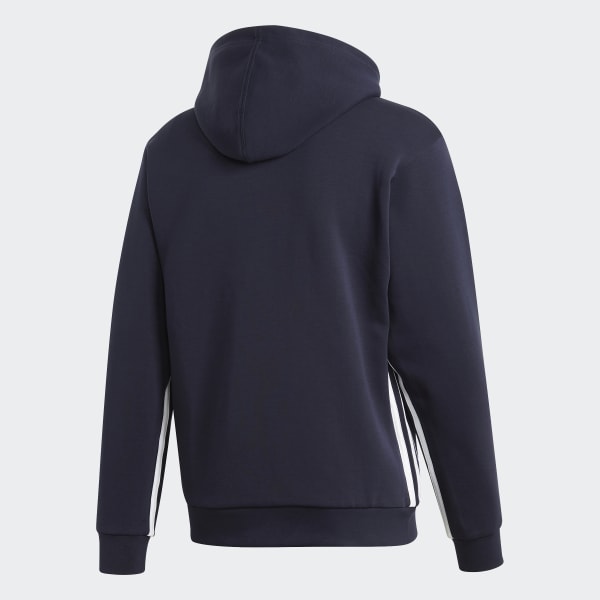 Adidas 3 stripes hoodie blue new arrivals