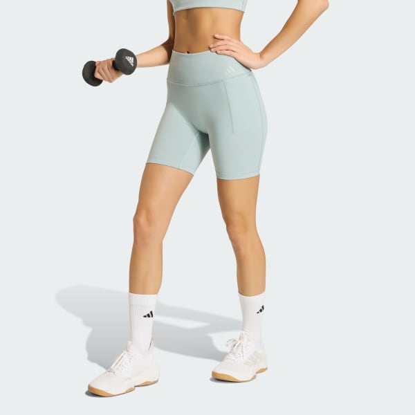 Green Optime Workout Short Leggings