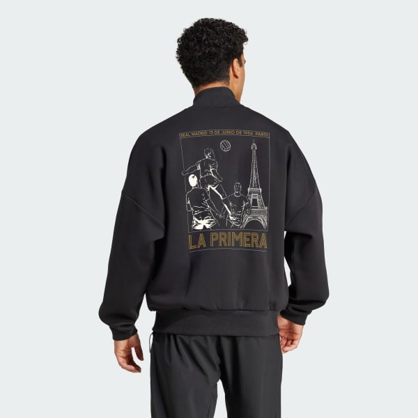 Schwarz Real Madrid Doubleknit Trainingsjacke