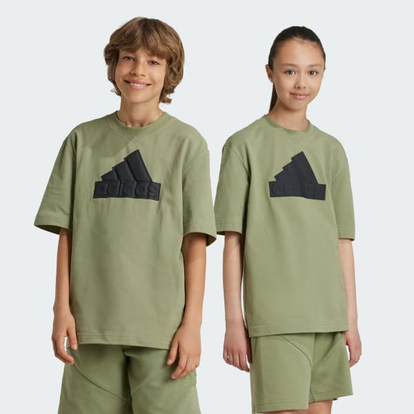 Groen Future Icons Logo Piqué T-shirt