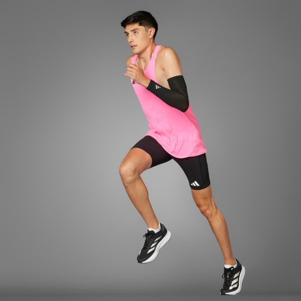 Zwart Adizero Running Korte Legging met Zak