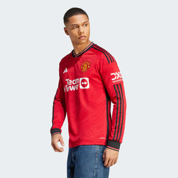 Red Manchester United 23/24 Long Sleeve Home Jersey