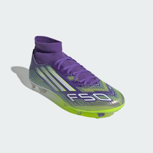 adidas F50 League Mid Firm/Multi-Ground Cleats - Purple