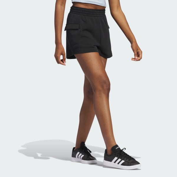 Women s Adidas Solid Cargo Shorts Black XSmall