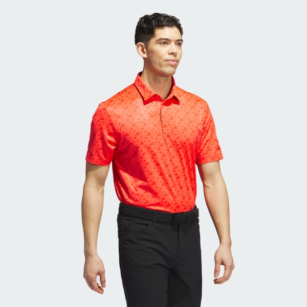 Red Core Allover Print Polo Shirt