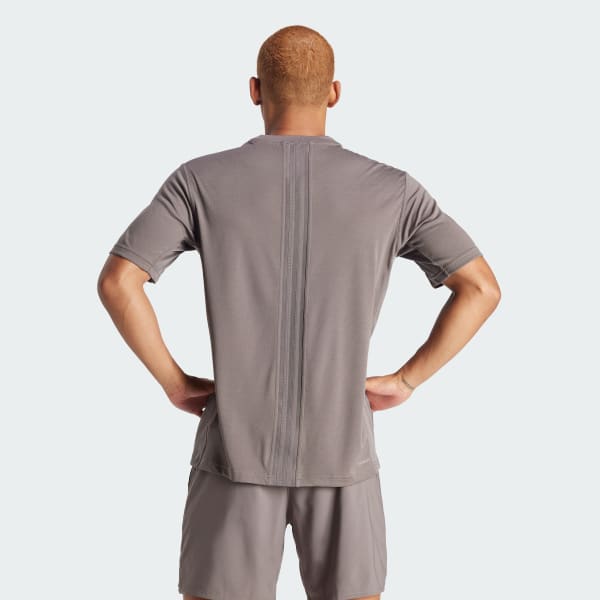 Marrom Camiseta Treino HIIT Três Listras