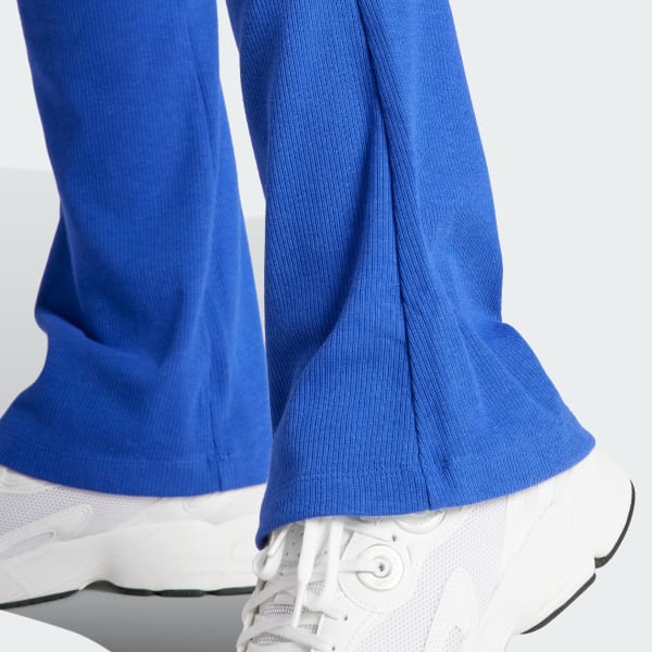 adidas Essentials Rib Flared Pants - Blue, Women's Lifestyle