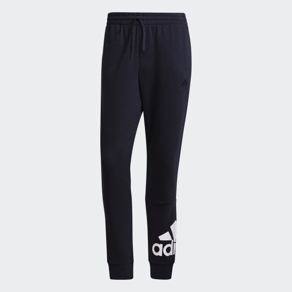 Blue Essentials French Terry Tapered Cuff Logo Joggers