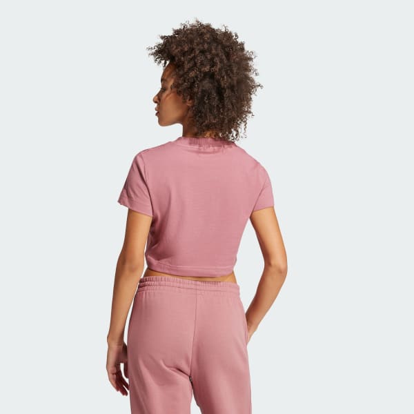 สีชมพู เสื้อยืดทรงสลิม ALL SZN 3-Stripes