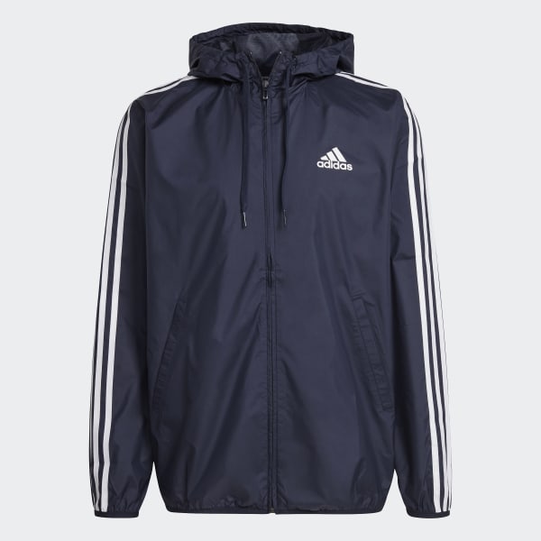 Primegreen Essentials 3-Stripes Windbreaker - Blue | GK9028 | adidas US