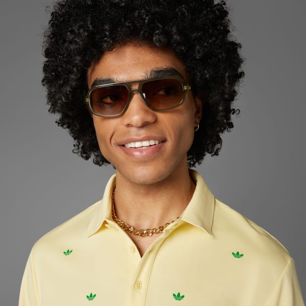 Yellow Originals Printed Trefoil Polo Shirt