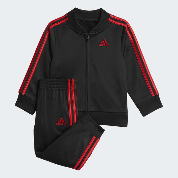 black red stripes adidas jacket