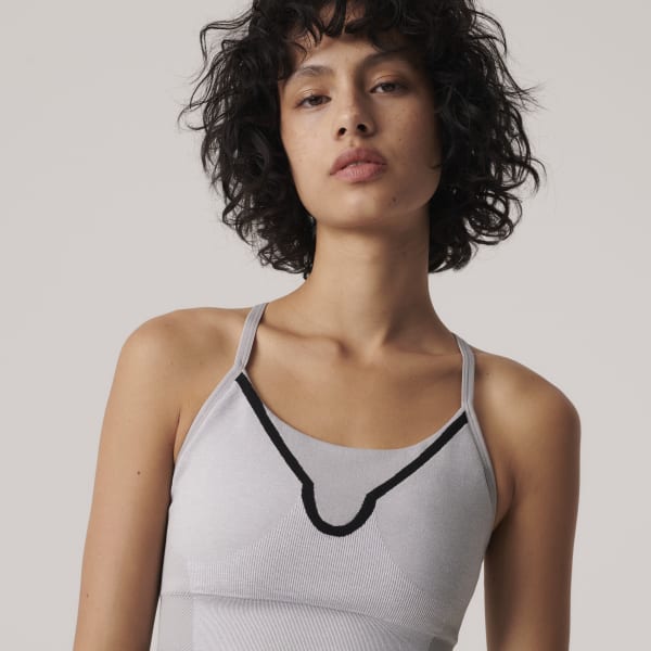 Plomo Top Deportivo de Yoga Sin Costuras TrueStrength adidas by Stella McCartney Soporte Medio