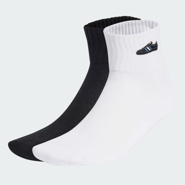Blanco Medias Tobilleras Samba Mid 2 Pares