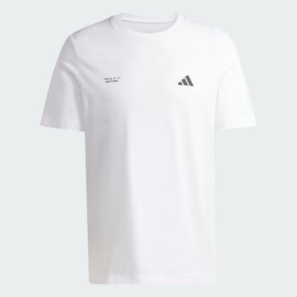 สีขาว เสื้อยืดพิมพ์ลาย FOOTBALL SLOGAN