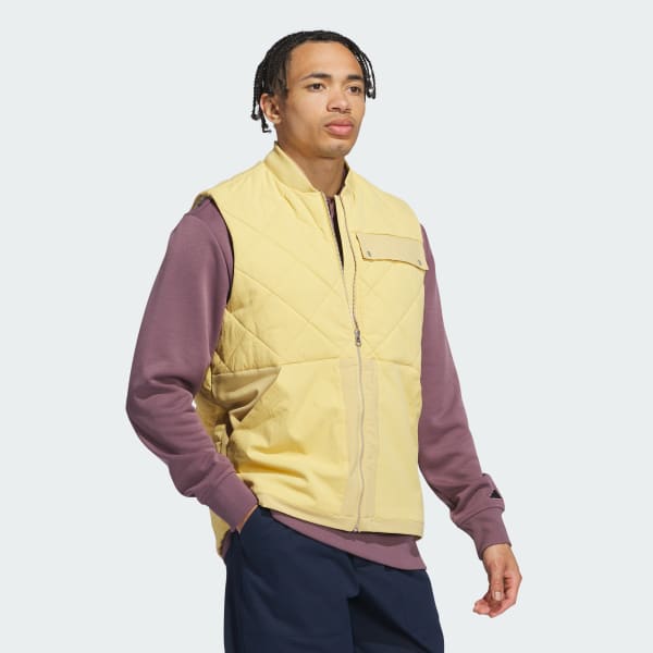 Beige Go-to Quilited DWR Full Zip Weste